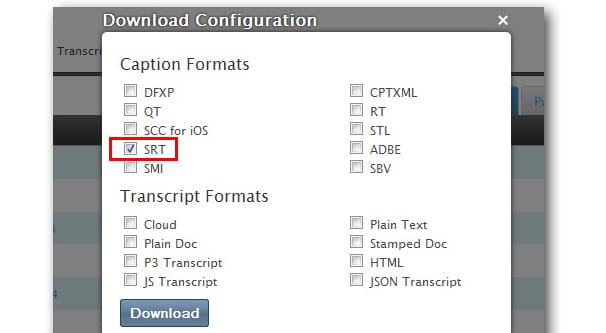 Downloading SRT File