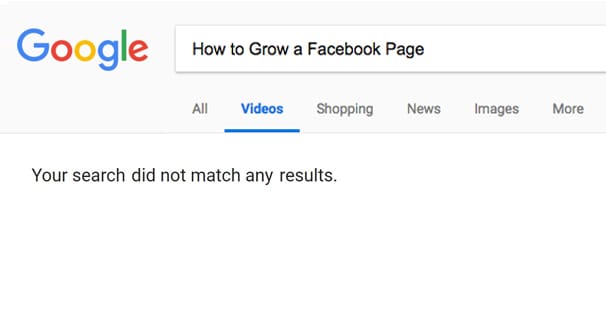 Video Not Indexed Example