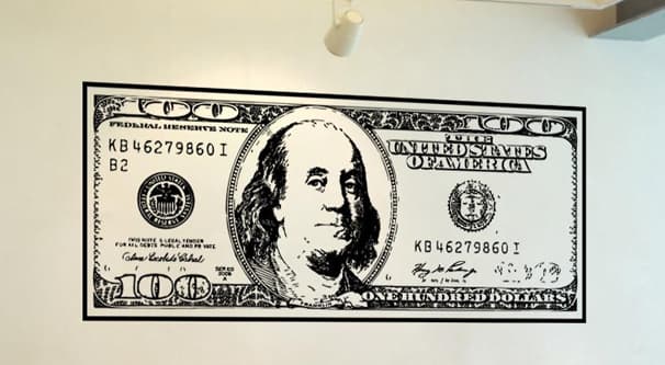 100 Bill Illustration