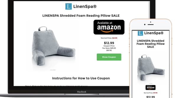 Example Amazon Landing Page 2