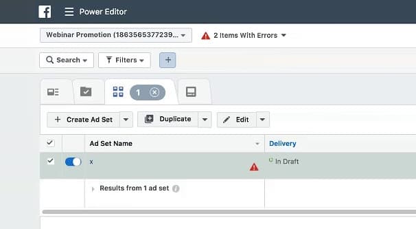 Facebook Items Errors