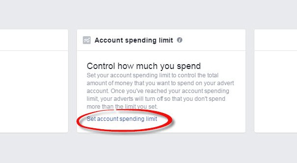 Spending Limit Section in Facebook Insights