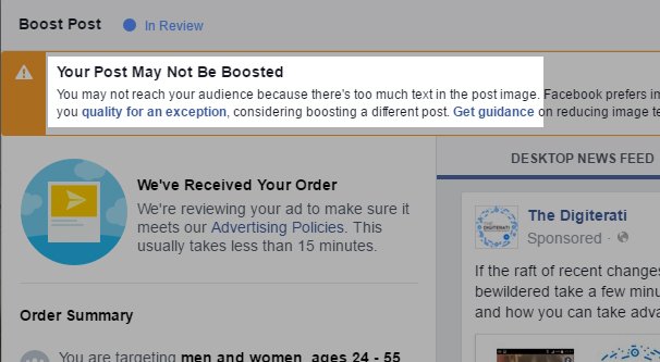 Too Much Text in Facebook Post Image
