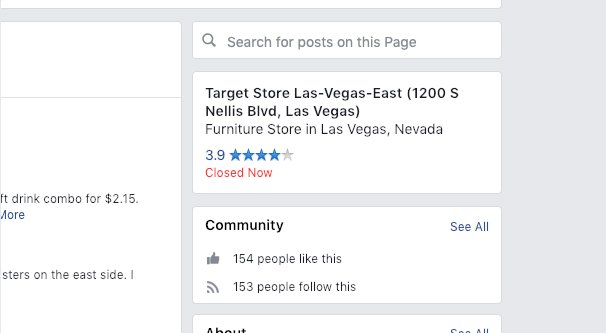 Target Location NV Followers