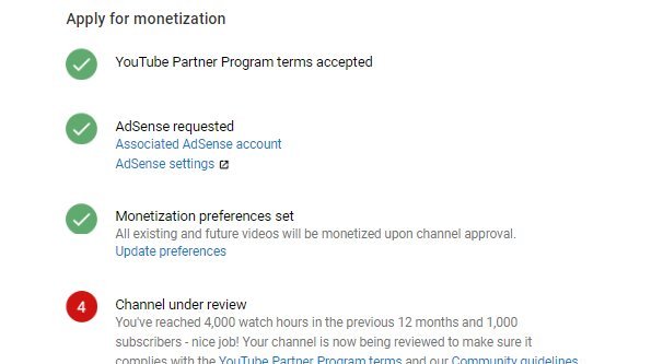 YouTube Channel Under Review