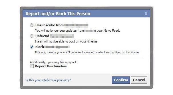 Blocking People on Facebook
