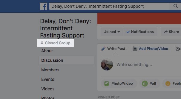 Closed Facebook Group