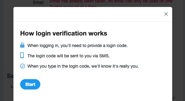 Login Verification on Twitter