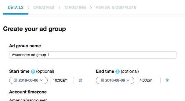 Twitter Ad Groups