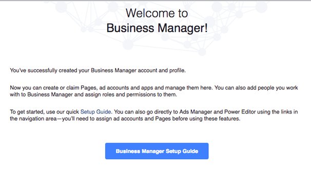 Set Up Business Manager