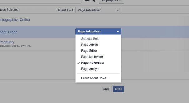 Setting Page Roles in Ad Manager
