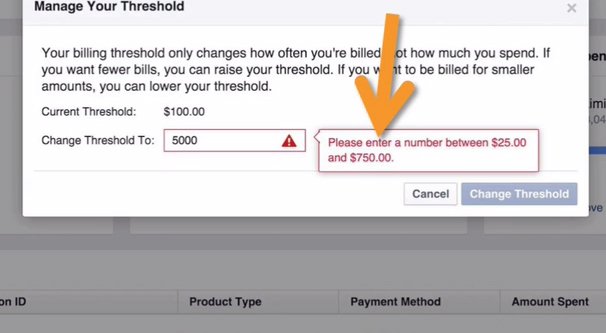 Managing Billing Threshhold