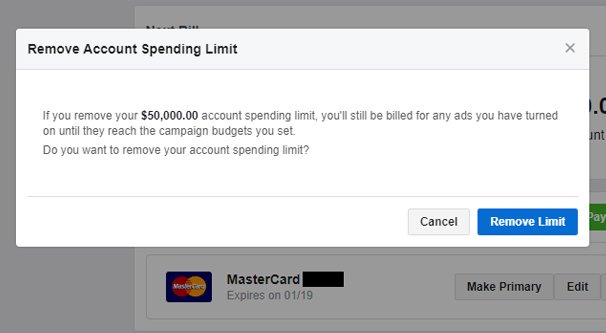 Removing Spending Limit