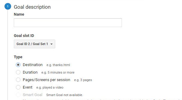 Analytics Goal Description