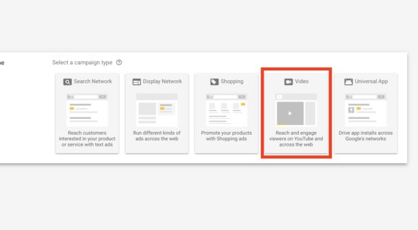 Selecting YouTube Promotion