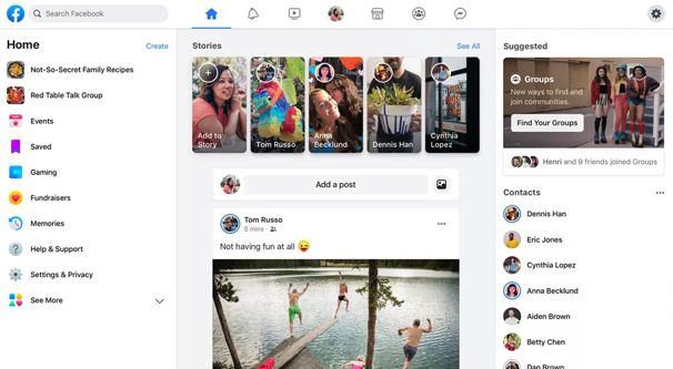 Facebook Redesign Preview
