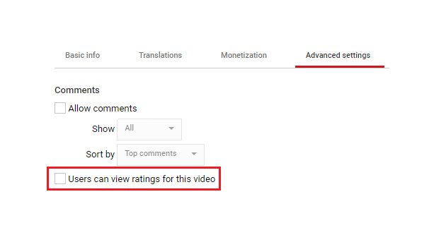 How to Disallow Ratings