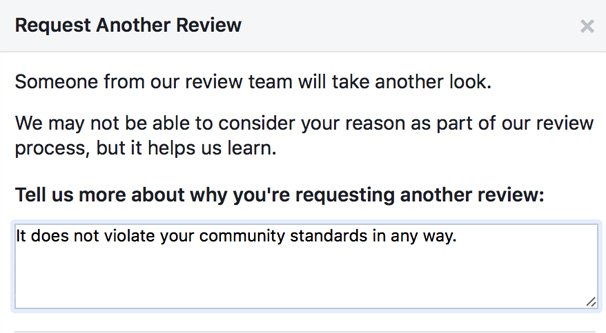 Filing a Facebook Appeal