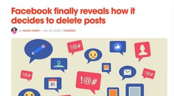 How Facebook Deletes Posts