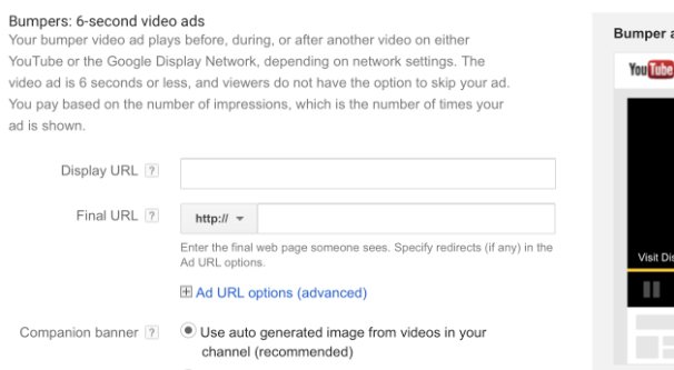 Setting Up Bumper Ads