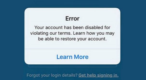 IG Account Disabled