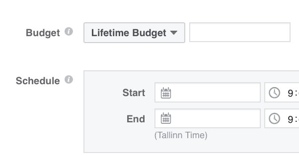 Setting a Lifetime Budget
