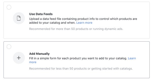 Adding a Catalog Manually to FB